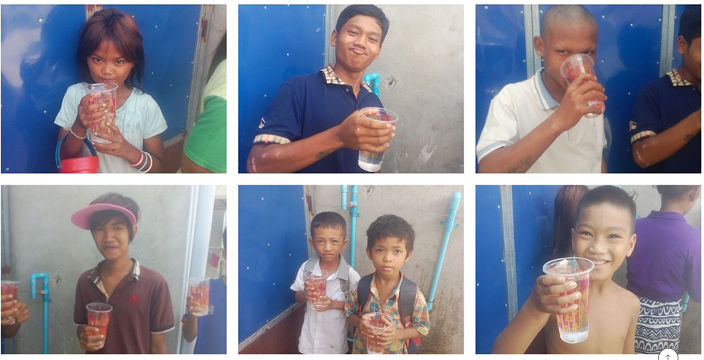 Residents of Ang Dong village enjoy fresh, clean drinking water. WOLPC