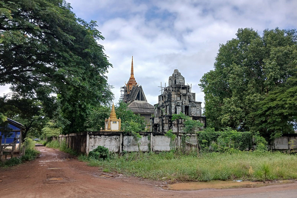 Tim passes a temple in Preah Vihear province on October 19. Tim Jones