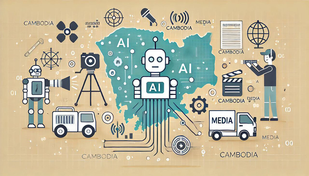 An online AI tool was used to generate this image of a Cambodian official warning members of the media about the possible pitfalls of the use of AI. ChatGPT