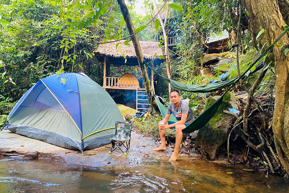 The peaceful scenery means tourists can camp and relax while surrounded by nature. Supplied
