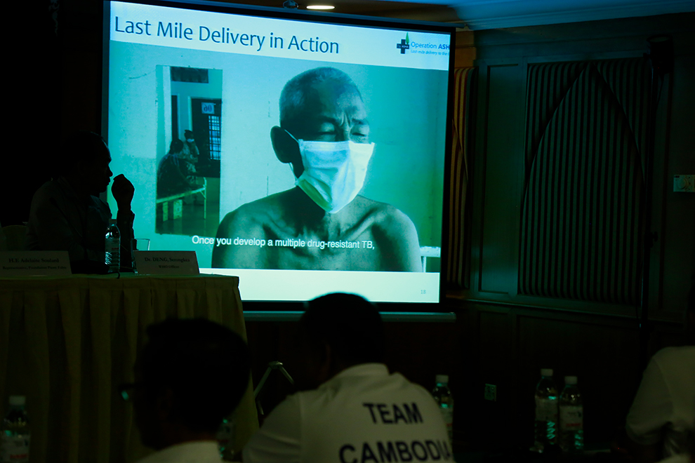 The launch of an e-counselling initiative and comic book on the Tuberculosis programme at Sunway Hotel in Phnom Penh in May 2019. Post Staff
