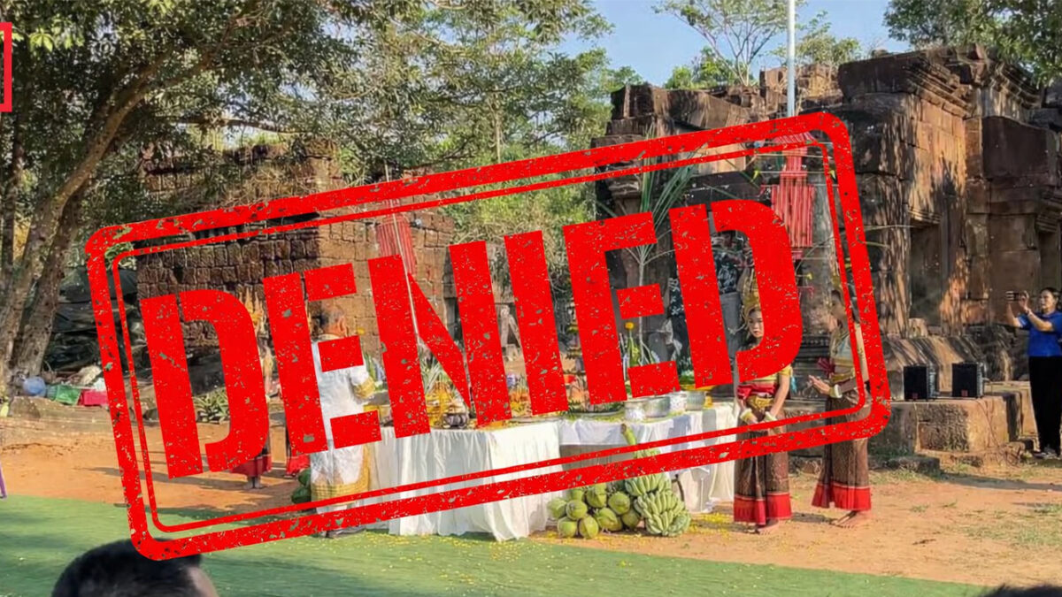 Alarm bells are ringing after Thailand announced tours of several cultural sites within occupied Cambodian territory. Khaosod English