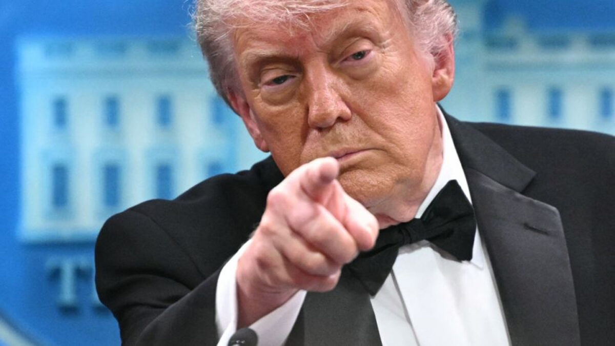 ‘Great respect’ for Pakistan and they will stay involved, but we are going to do it by phone: US President Trump on Iran talks US President Donald Trump points during a press briefing in the Brady Briefing Room at the White House in Washington, DC, shortly after a shooting incident at the White House Correspondents’ Dinner on April 25, 2026. PHOTO: AFP