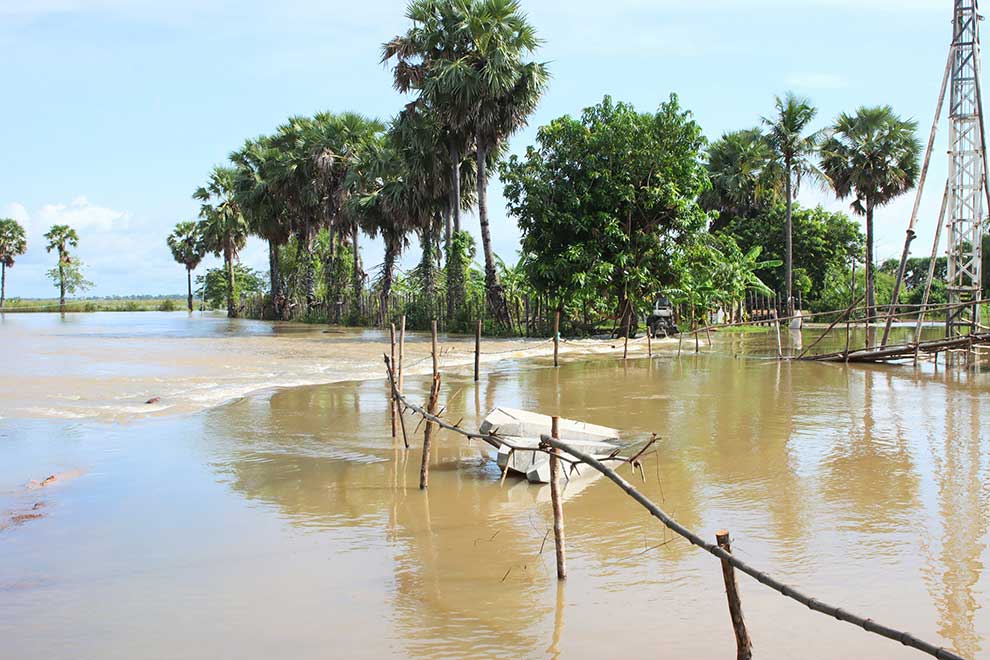 Stung Sen River’s water level falling, flood risk minimal Stung Sen River's water level falling