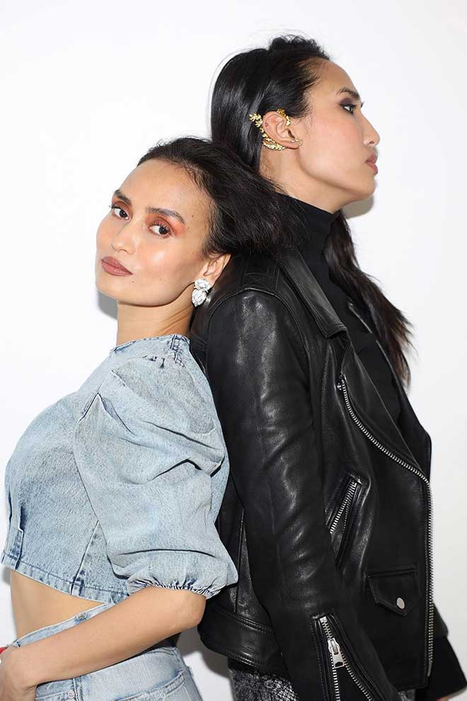 Edo (left) and Eyen (right) are Cambodian-American sisters with a Khmer-inspired jewellery brand. SUPPLIED
