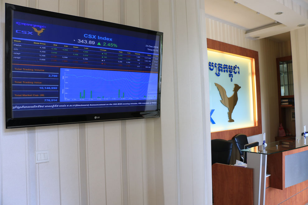 CSX is the national stock exchange of Cambodia. SUPPLIED