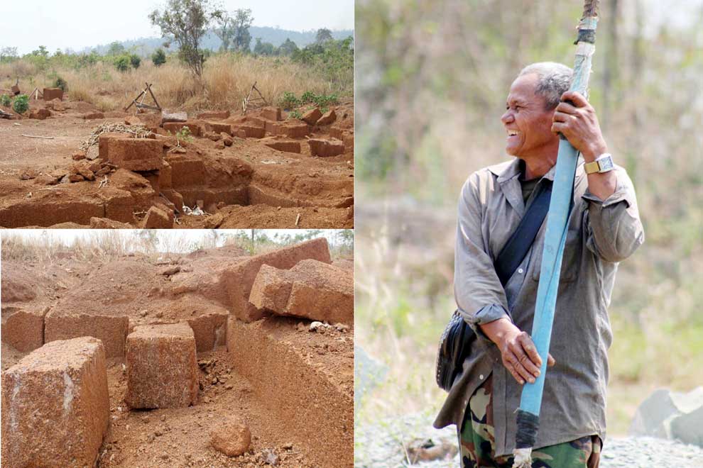 Laterite quarry helps keep temples standing Laterite quarry helps keep temples standing