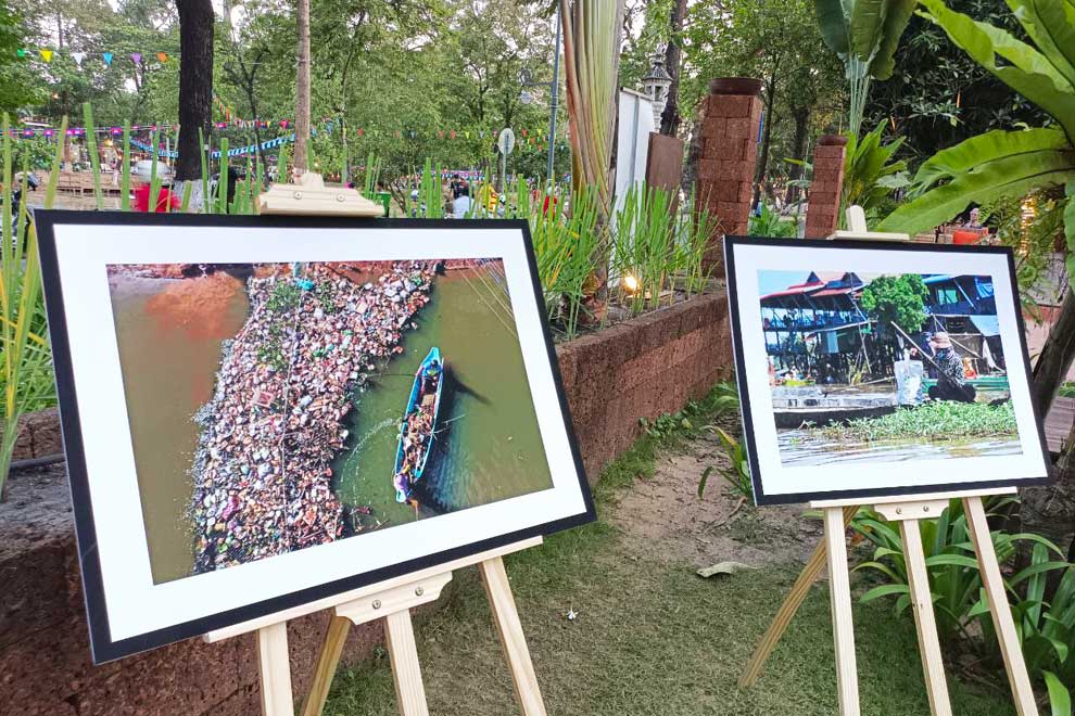 Photo exhibit on Tonle Sap Lake plastic pollution closes in Siem Reap Photo exhibit on Tonle Sap Lake plastic pollution closes in Siem Reap