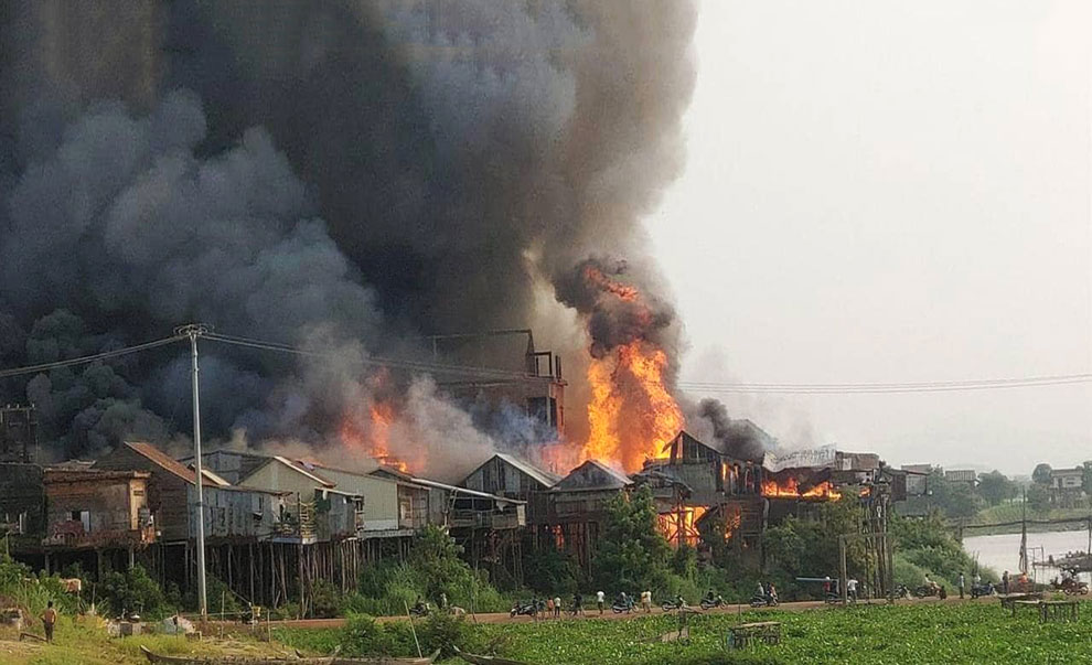 Kampong Chhnang inferno: 43 families left homeless Kampong Chhnang inferno: 43 families left homeless