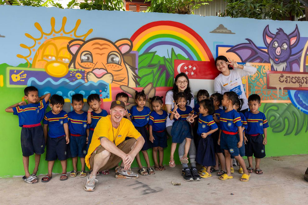 ASEAN youth brighten up kindergarden mural ASEAN youth brighten up kindergarden mural