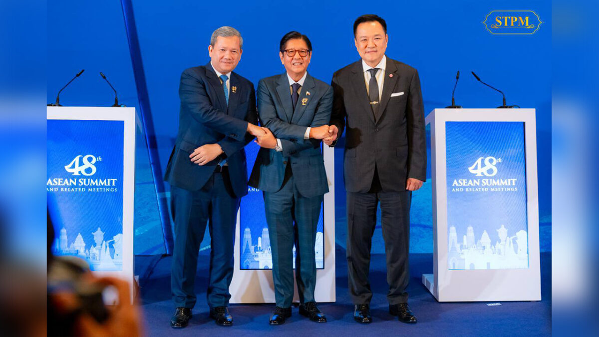 Cambodian Prime Minister Hun Manet (left) met his Thai counterpart on the sidelines of the 48th ASEAN Summit in the Cebu City, thanks to the facilitation of Philippine President Ferdinand Marcos Jr.. STPM