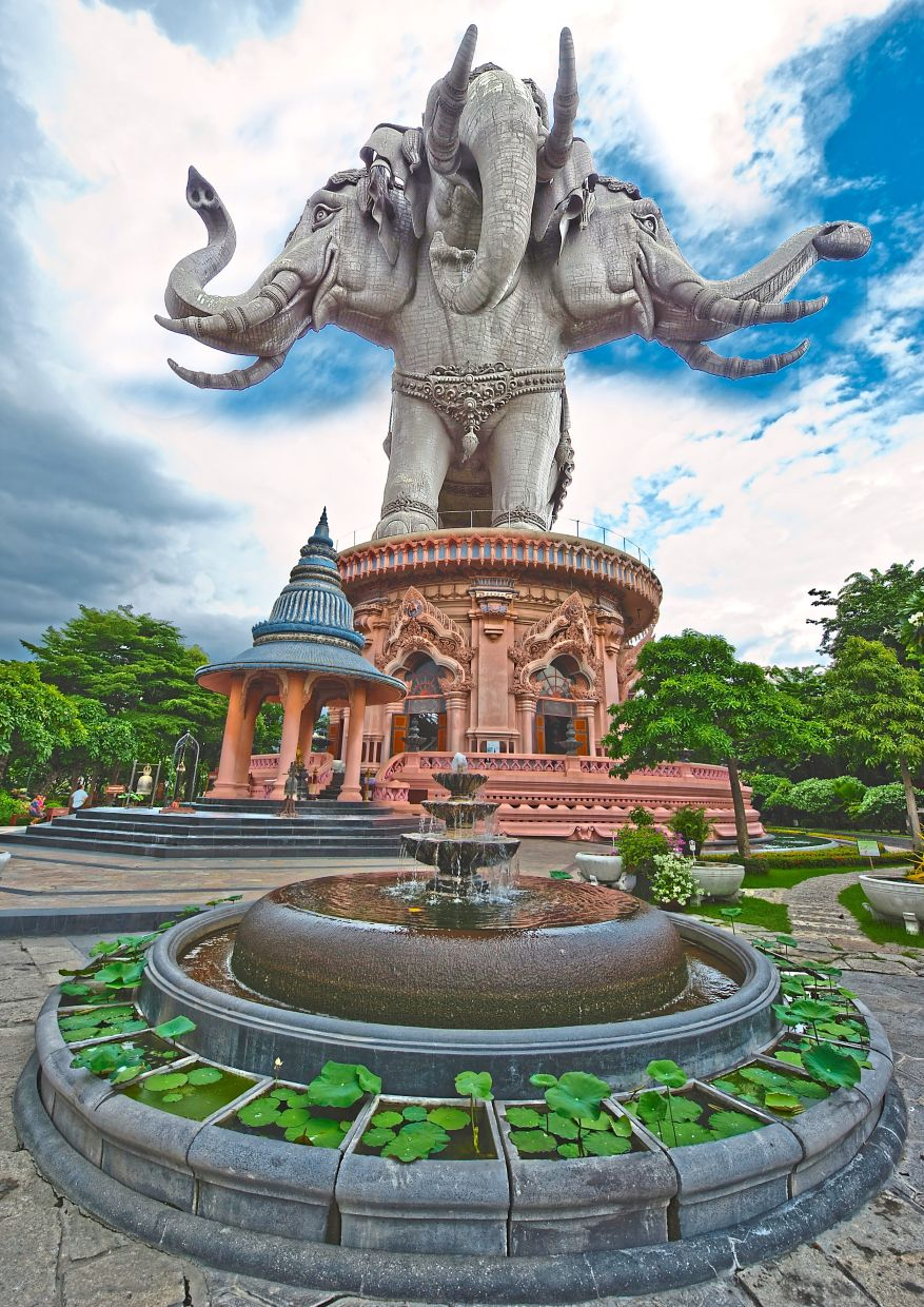 Erawan Museum features an enormous three-headed elephant sculpture as part of its facade. PHOTO: COLLECTED/THE STAR